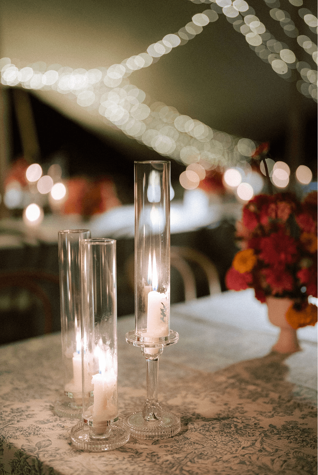 bougies table mariage Bridgerton